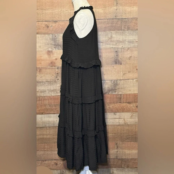 Talulah Black Ruffle Tiered Midi Dress Women's size Small - Picture 3 of 10